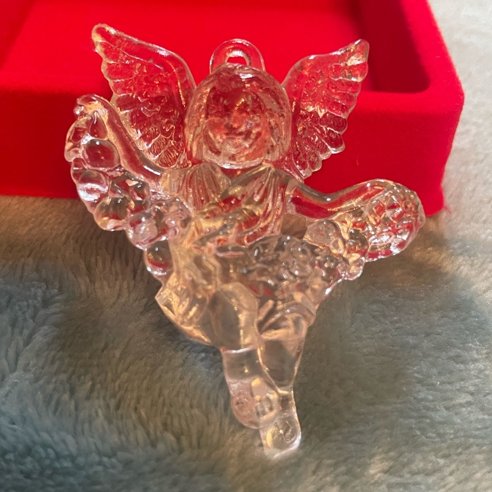 Gorham crystal Angel ornament